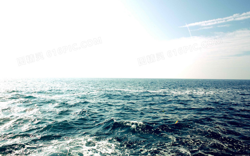 海浪天空自然美景