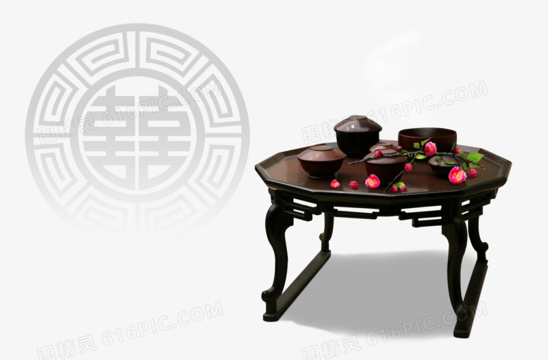 卡通古典素材中国风素材  中国风古典家具桌子