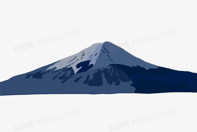 手绘富士山免抠元素