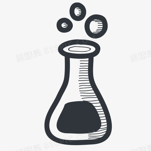 学术学院化学教育三角瓶手绘知识学习学校科学学生教教学工具大学手绘学术
