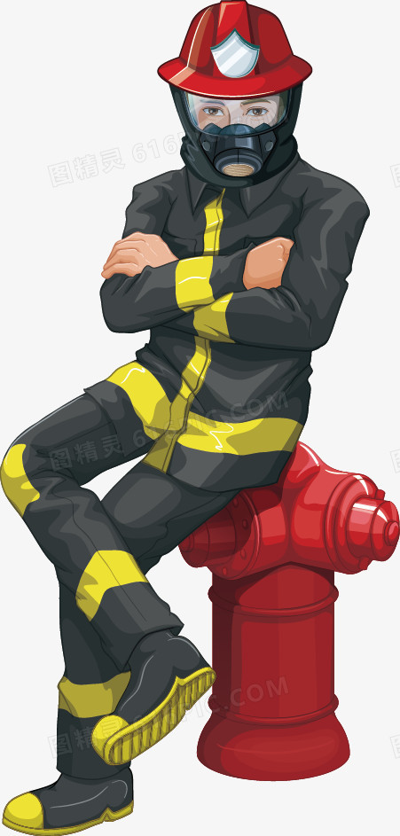 1 dpi格式 :ai授权方式: 不可商用i分享者:15消防员灭火消防员卡通