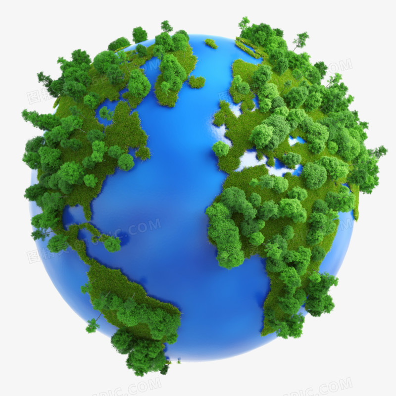 创意地球卡通地球图片素材 环保绿色地球