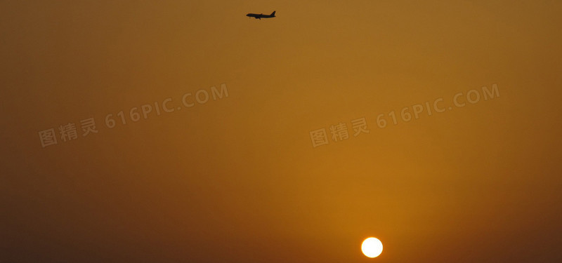 天空飞机太阳背景