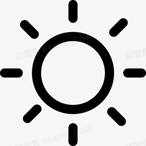 太阳天天气符号图标