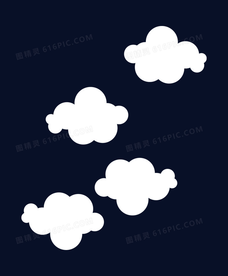 卡通天空云朵