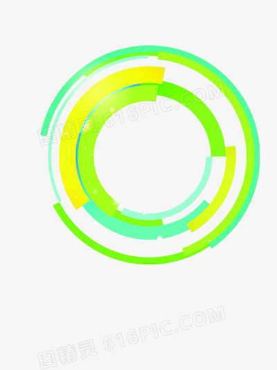 绿色科技感圆环