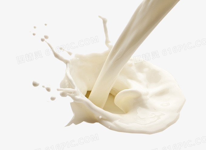冲牛奶溅出的奶滴