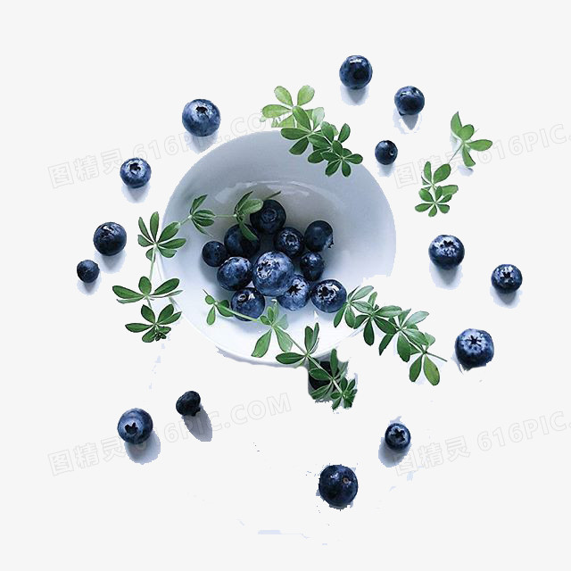 盘子里的蓝莓