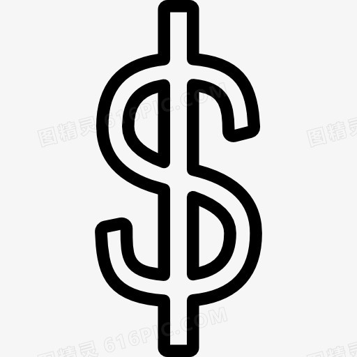 美元的货币符号图标