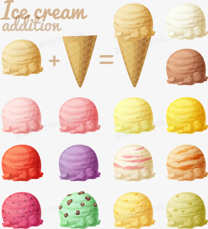 美味的冰淇淋美食