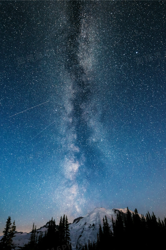 黑色条带星光夜空海报背景