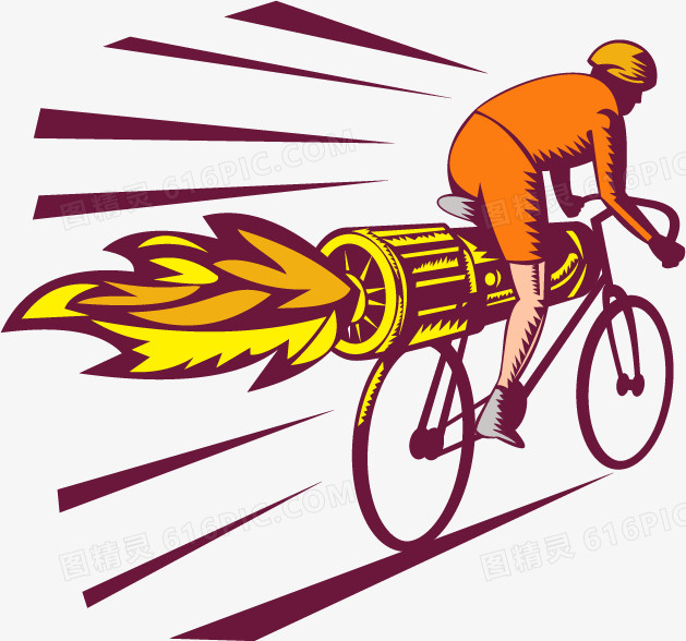 自行车比赛的喷气发动机的自行车