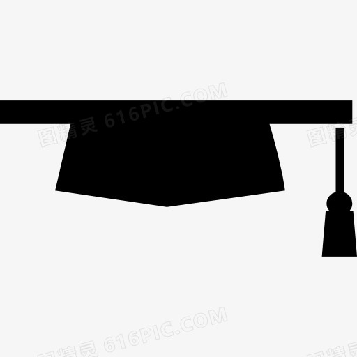 毕业帽的轮廓变图标