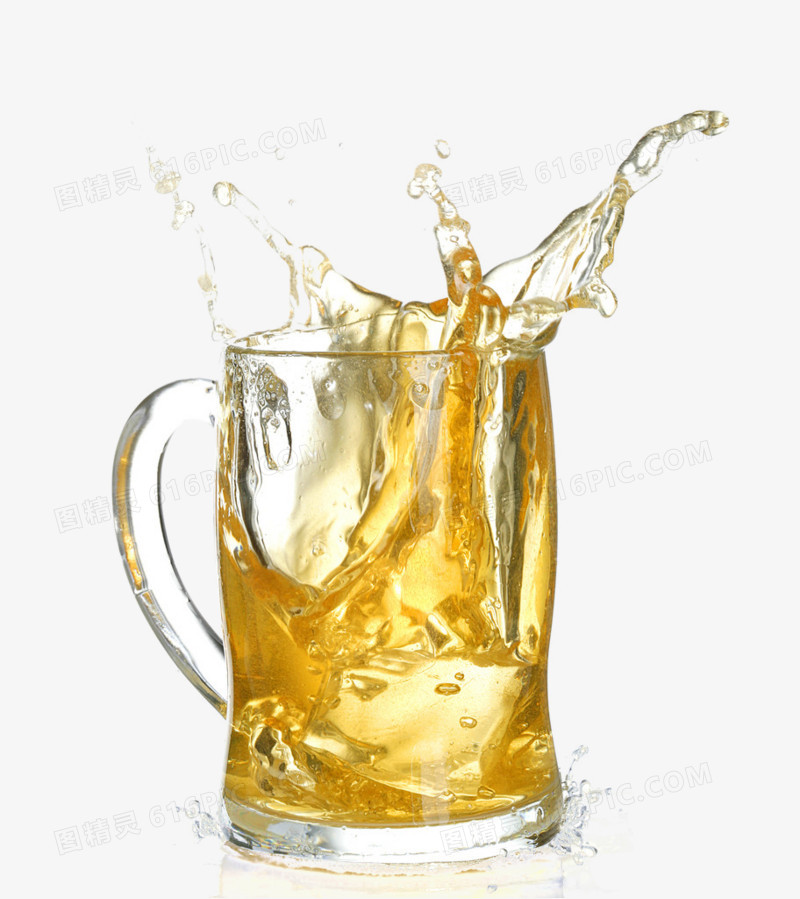 黄啤一杯啤酒玻璃杯