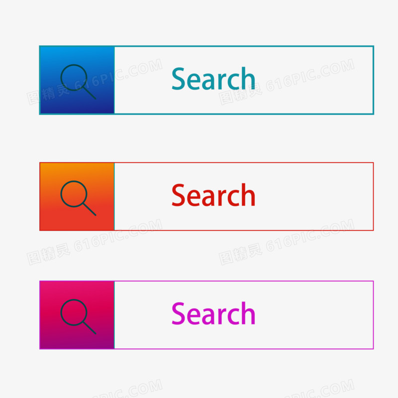 手绘网页搜索框素材