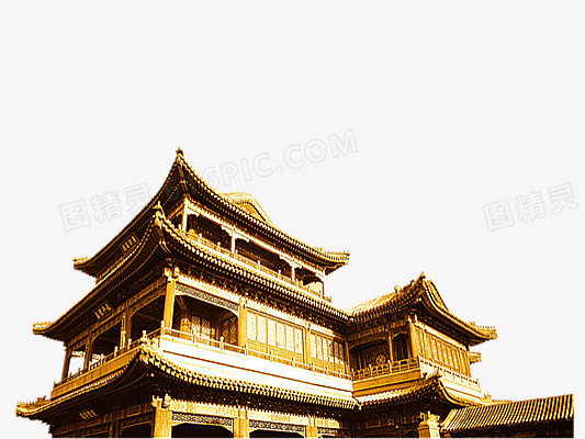 中国风图片素材手绘 中国风建筑故宫