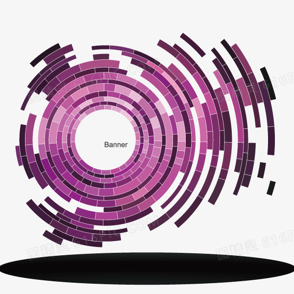 文案背景元素 不规则圆环 重复 淡紫色