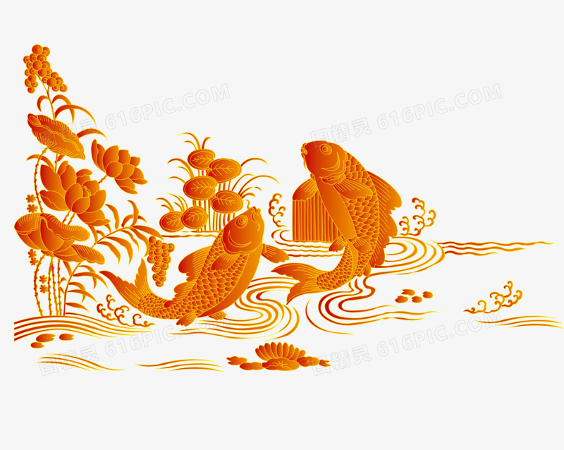 中国传统鲤鱼跳龙门吉祥
