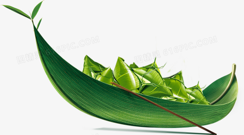 绿色竹叶粽子端午