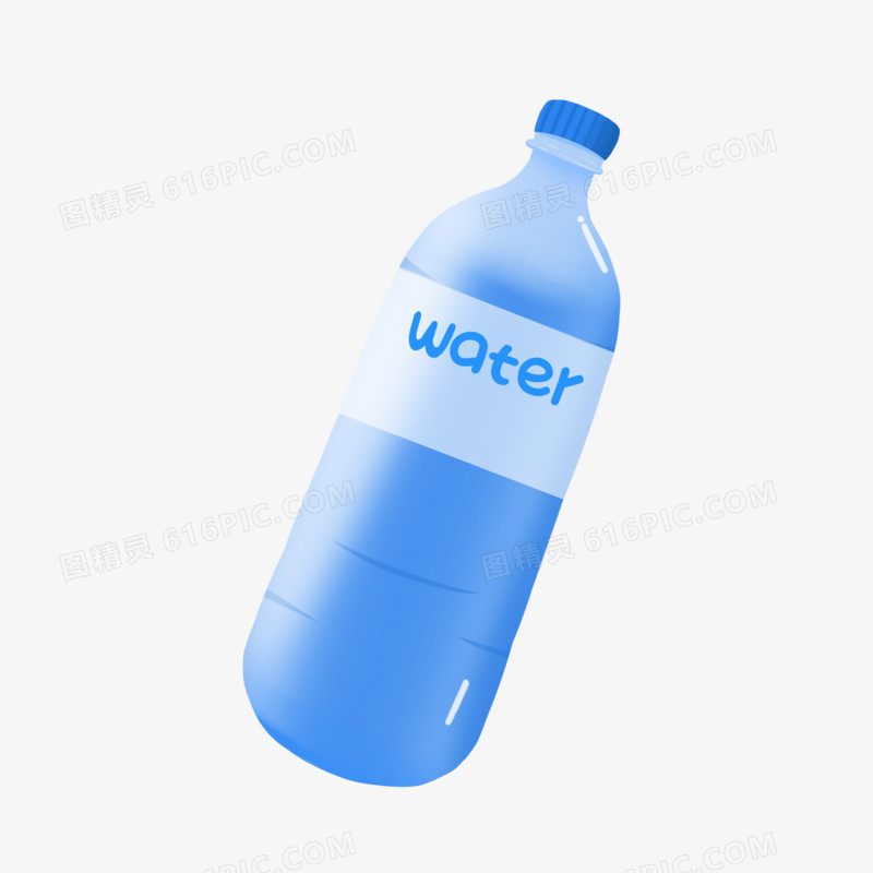 手绘一瓶水元素