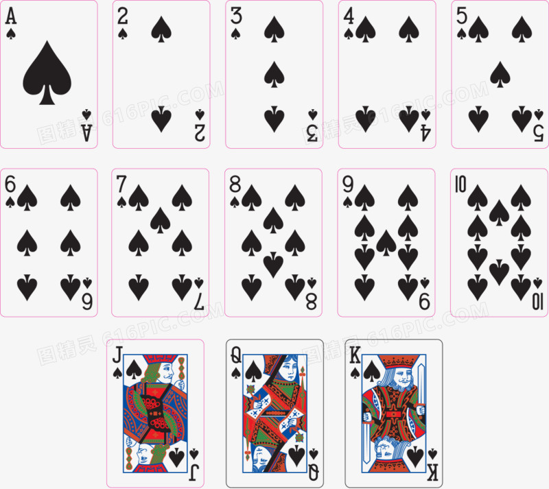 矢量扁平纸张游戏扑克牌图片免费下载_png素材_编号ig