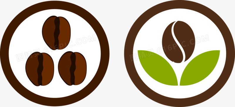 两个矢量咖啡logo