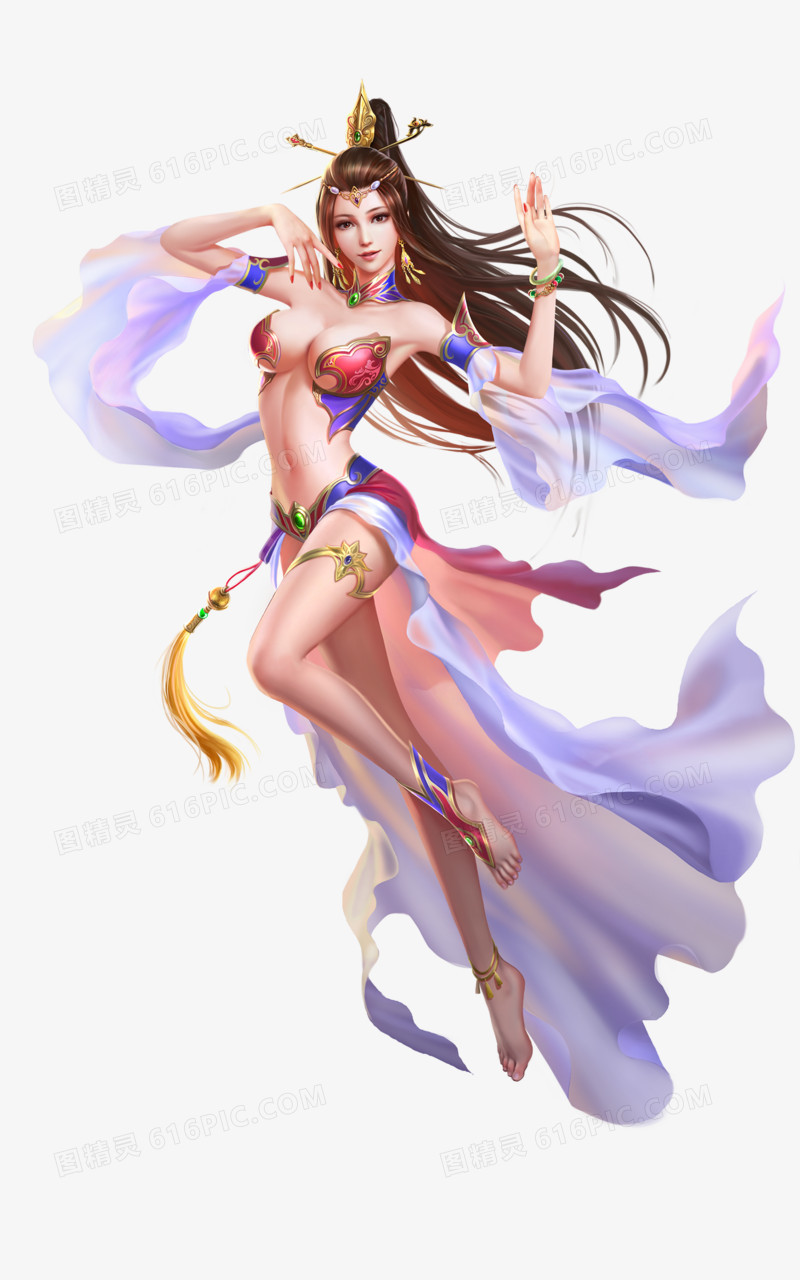 古风玄幻倾国美女游戏原画