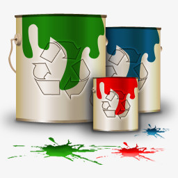 油漆桶垃圾桶图标