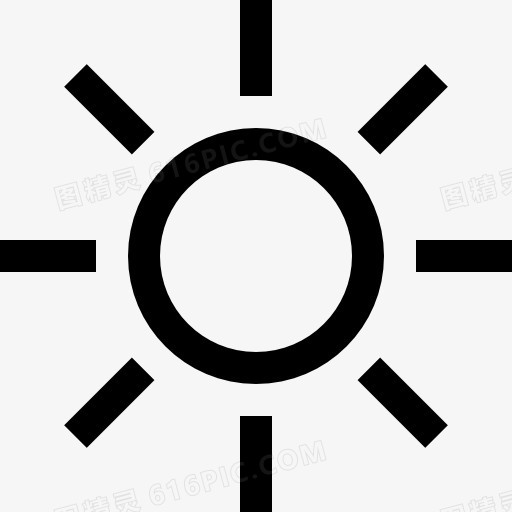 一天太阳天气符号图标