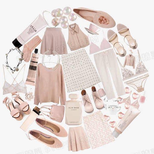粉色系衣服饰品