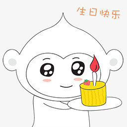 简笔画猴子生日快乐