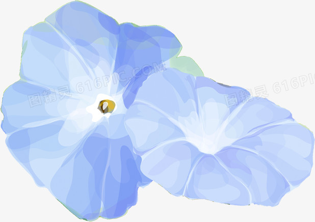 创意高清合成蓝色形状花卉