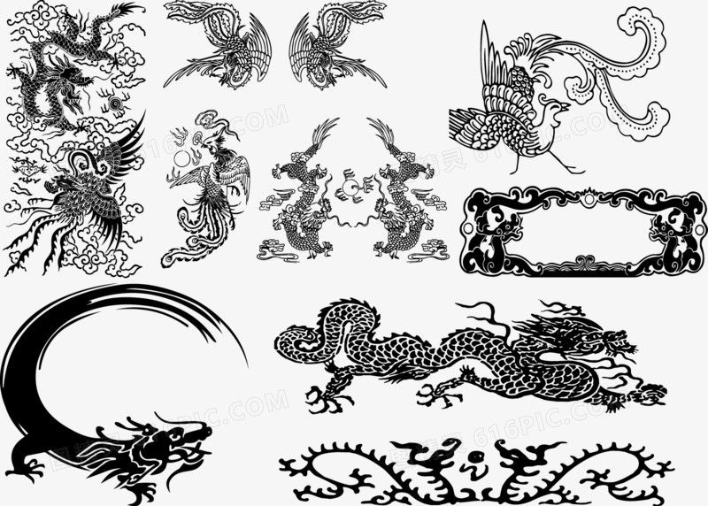 中国传统动物花纹