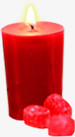 扁平风格创意合成红色恶的蜡烛