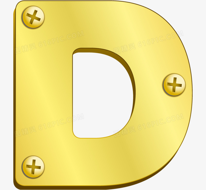 金色金属艺术字矢量图