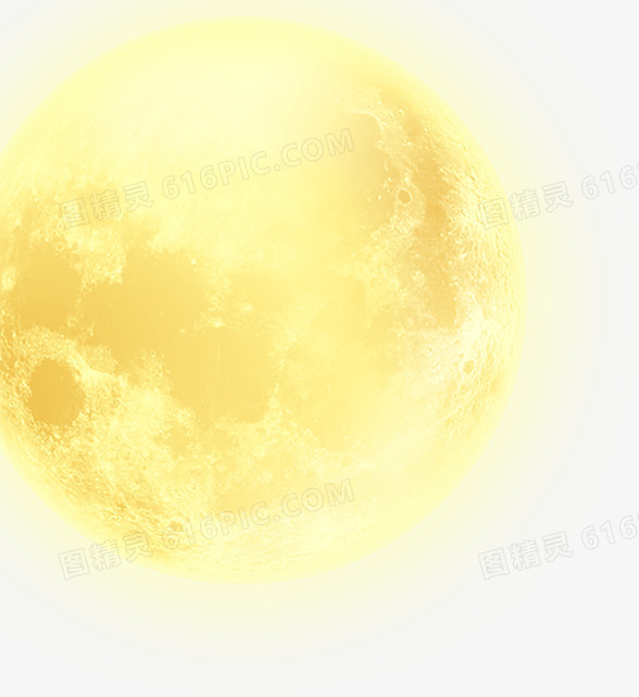 梦幻黄色月亮装饰