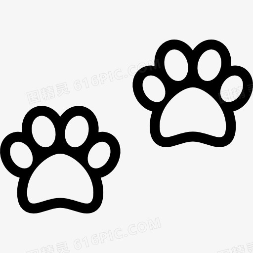 两狗爪印图标