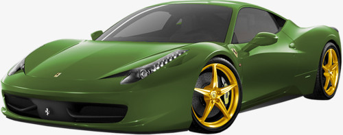 绿色跑车