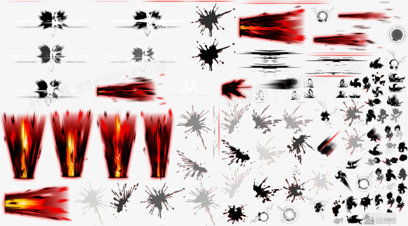 游戏墨迹火光图案