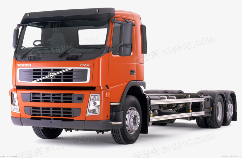 关键词:货车卡车运输车汽车交通工具现代科技橙红产品实物图精灵为您