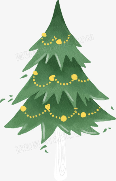 扁平创意合成绿色的圣诞树
