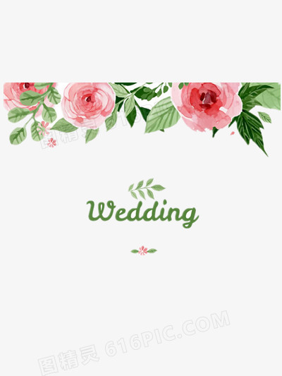 婚礼邀请函装饰花朵