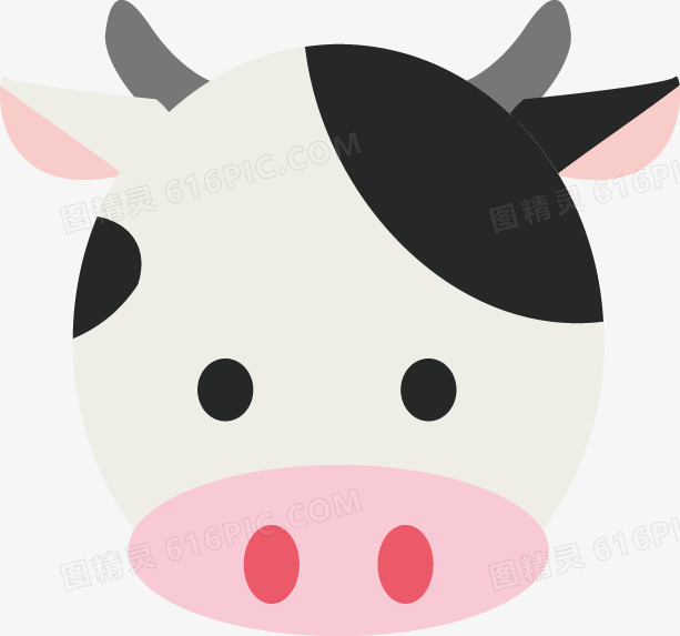 卡通牛图案小牛头像图片免费下载_png素材_编号z2ril3