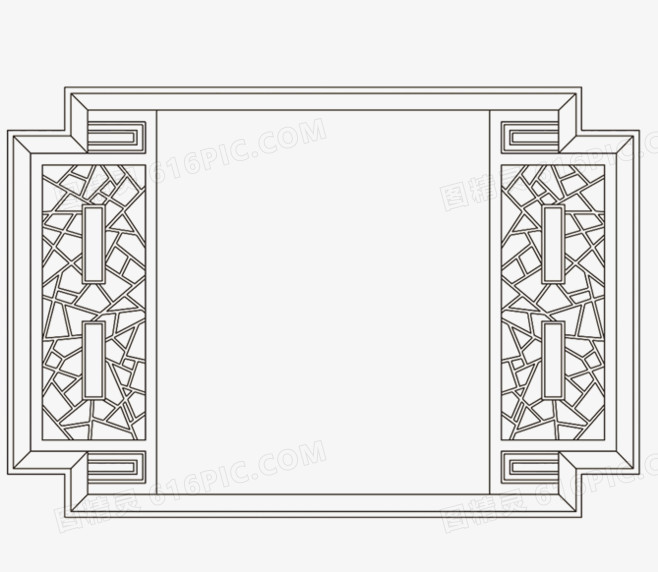 简笔古风窗户