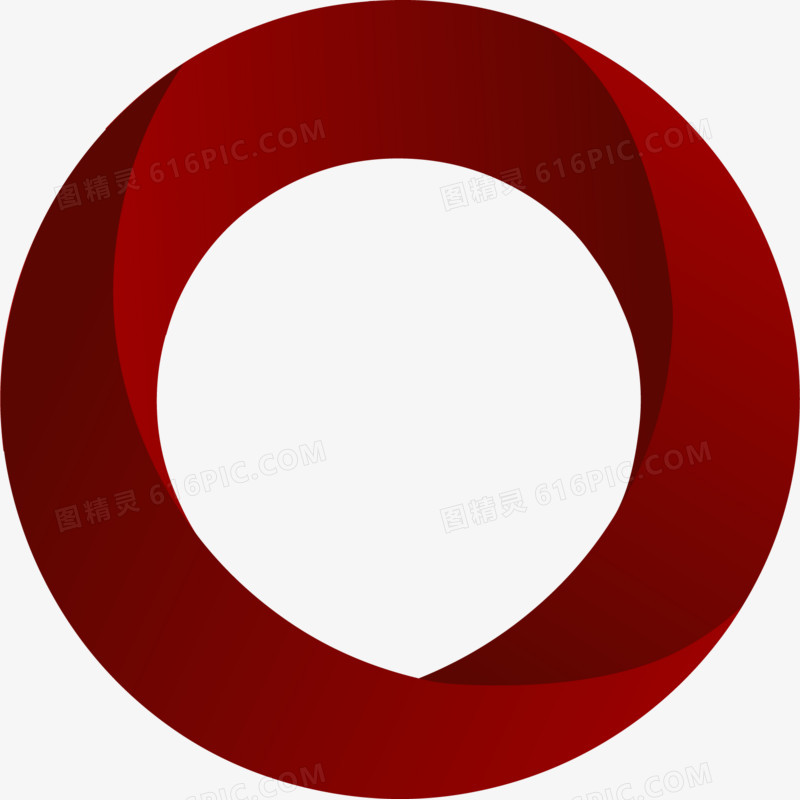 矢量手绘红色圆环