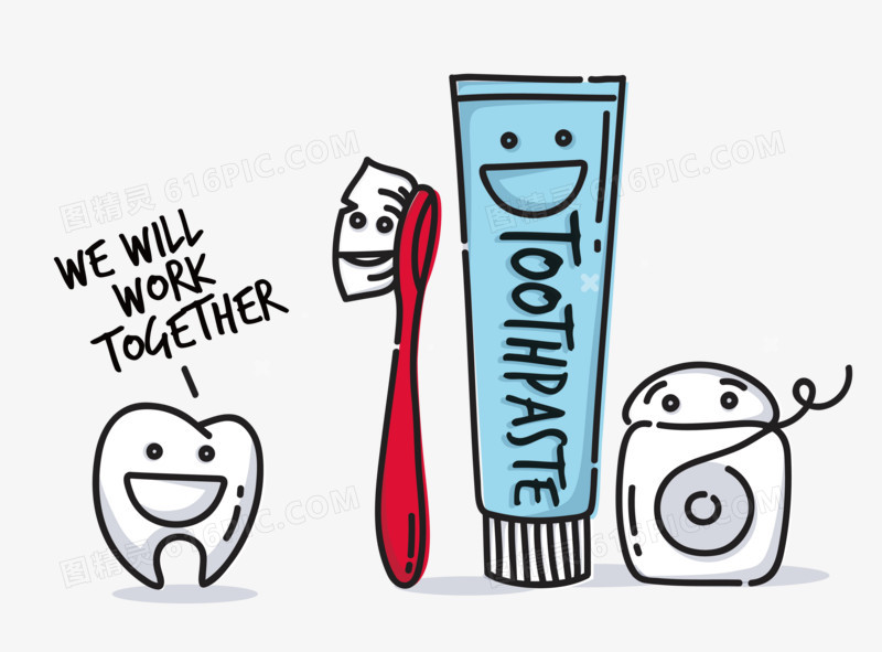 卡通搞怪牙齿牙刷