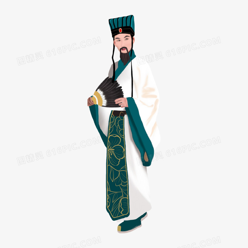 手绘诸葛亮免抠元素