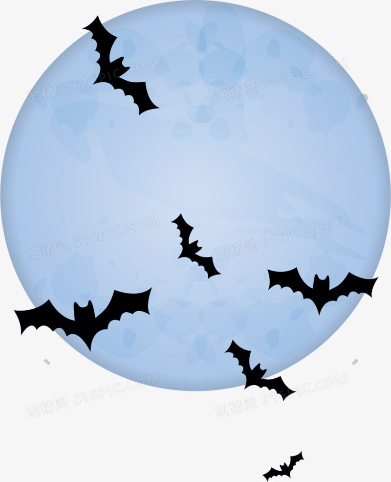 矢量蝙蝠与蓝月亮
