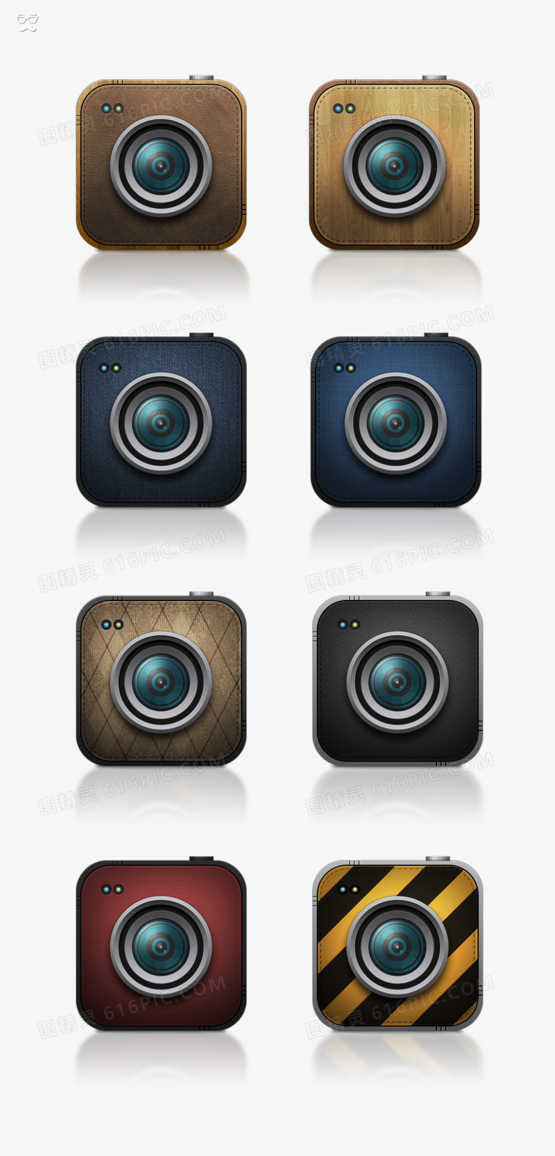 八种相机ICON设计PSD