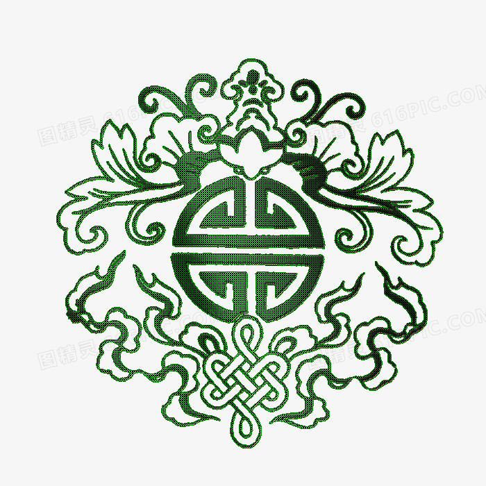 绿色刺绣纹理装饰图案